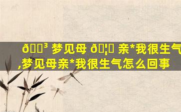 🐳 梦见母 🦄 亲*
我很生气,梦见母亲*
我很生气怎么回事
